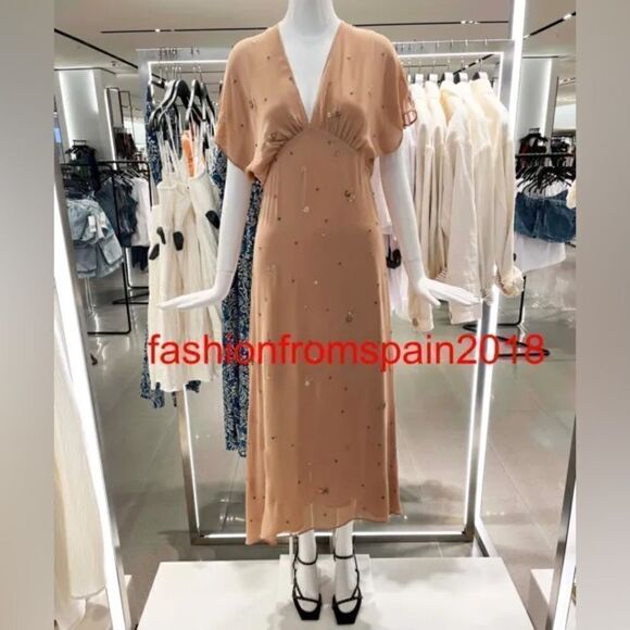 ZARA BEADED SEQUIN EMBROIDERED DRESS - LIMITED EDITION - Picture 7 of 7